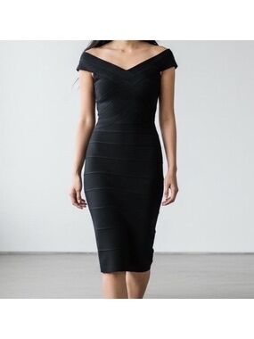 Tadashi Shoji Bandage Bodycon Dress Black Women’s Size Medium